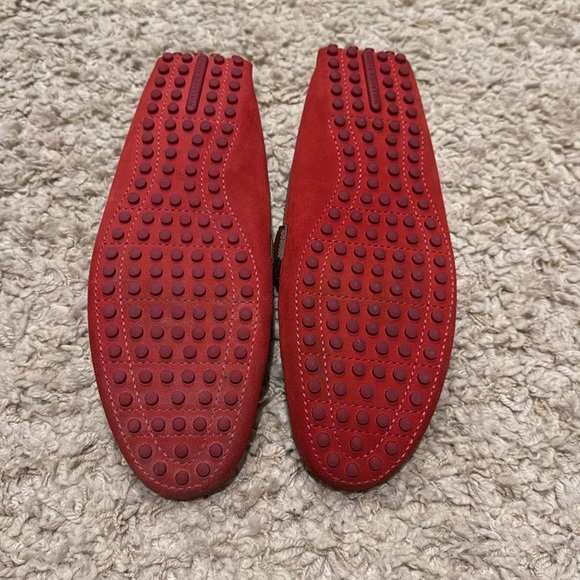 Louis Vuitton Hockenheim Moccasin Red Suede Driving Loafers main image 7